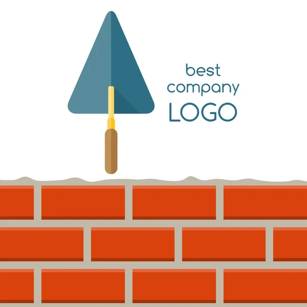 Flat design of house repair logo — Stock Vector