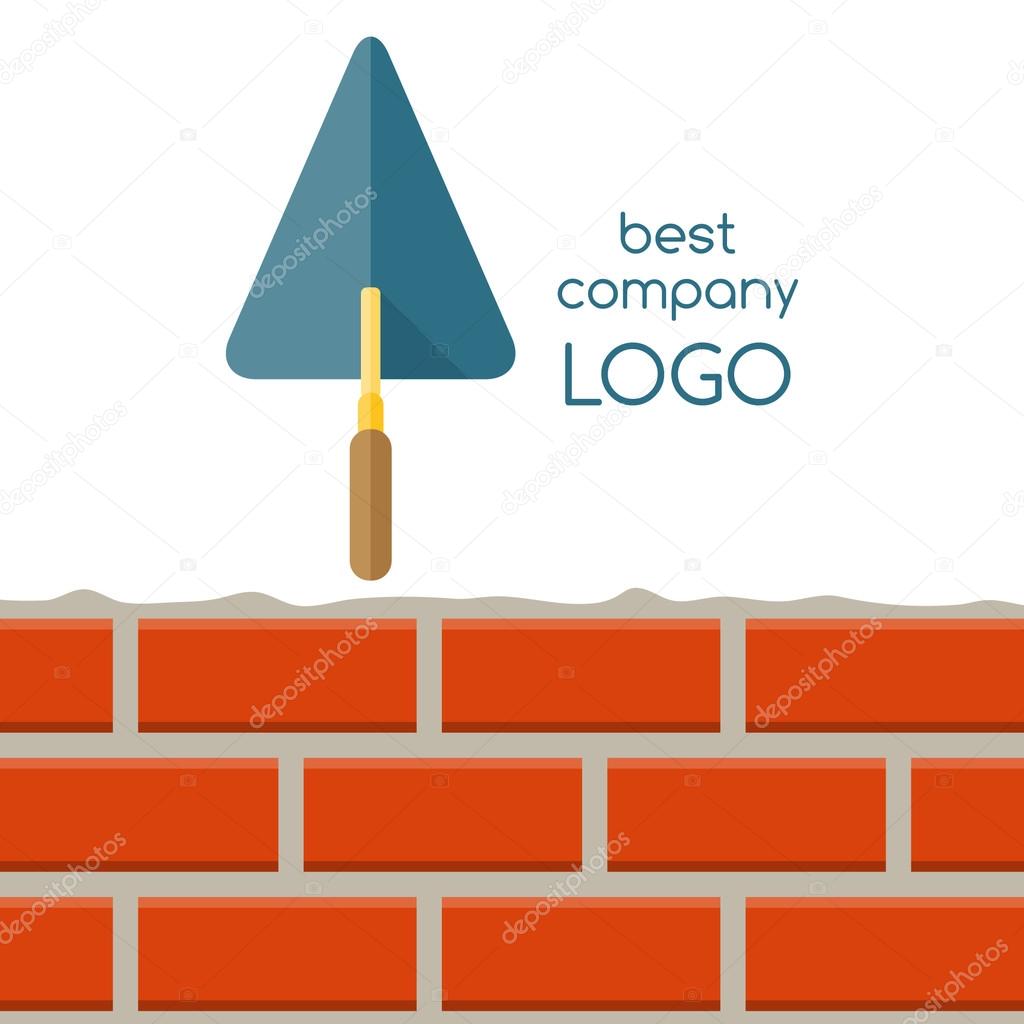 Flat design of house repair logo