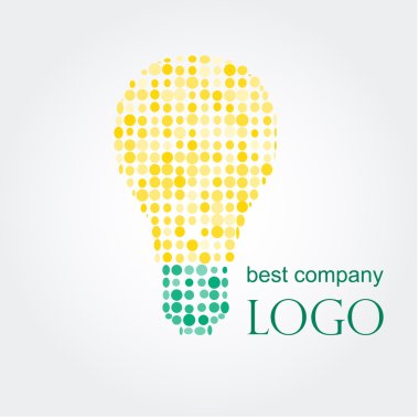 Light bulb idea vector illustration. Logo concept.
