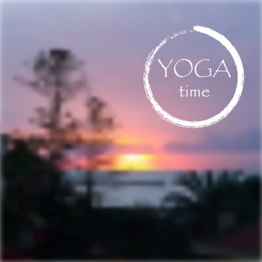  background for yoga studio with sunset sky
