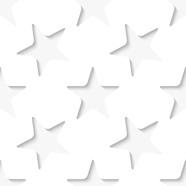 Yıldız ile beyaz vektör 3d sorunsuz arka plan.