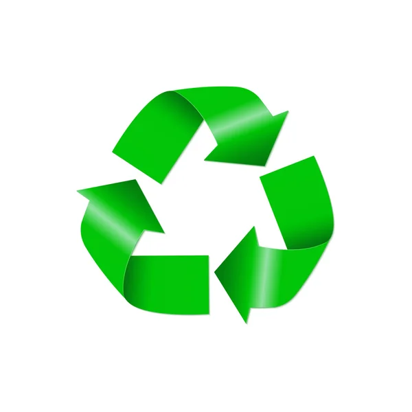 Ikona recyklingu izolowana na białym tle. ilustracja wektora — Wektor stockowy