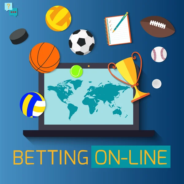 Koncept för web banner sports betting statistik. — Stock vektor