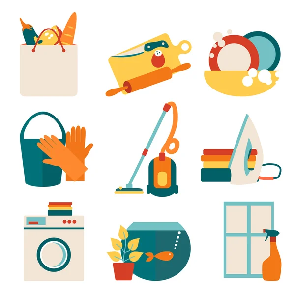 Ev iş kavramı vektör çizim.