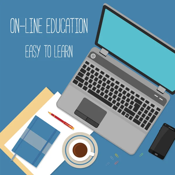 Концепция веб-баннера для онлайн-образования . — стоковый вектор