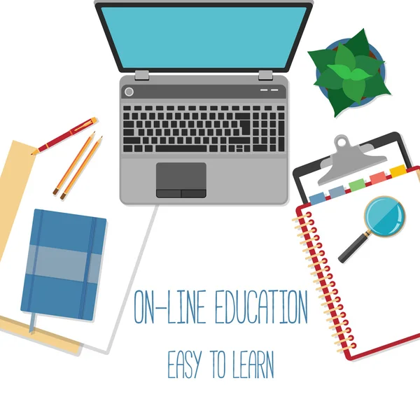Concept de bannière Web pour l'éducation en ligne . — Image vectorielle