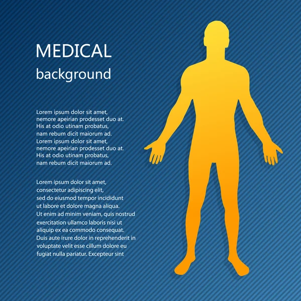 Медицинский опыт. Абстрактная модель человека . — стоковый вектор