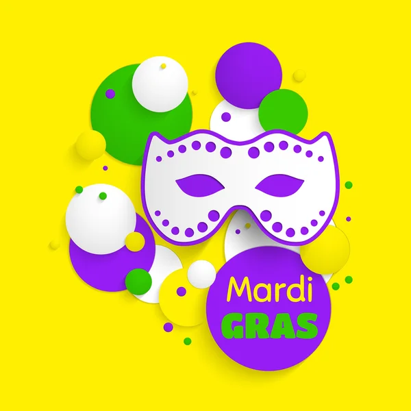 Mardi Gras partij posterontwerp. Sjabloon voor poster. — Stockvector