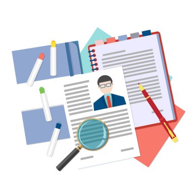 İnsan kaynakları için düz tasarım vektör