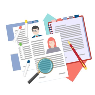 Düz tasarım simgesi insan kaynakları yönetimi