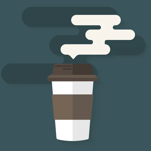 Begreppet logotyp för avhämtning eller kaffe att gå shop. — Stock vektor