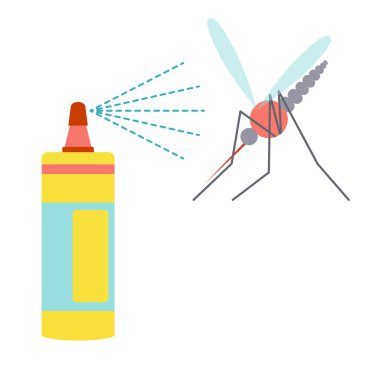 Düz tasarım simgesi keşfedilmeden ve Sivrisinek