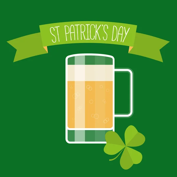 Happy St Patricks den Zelená karta. — Stockový vektor