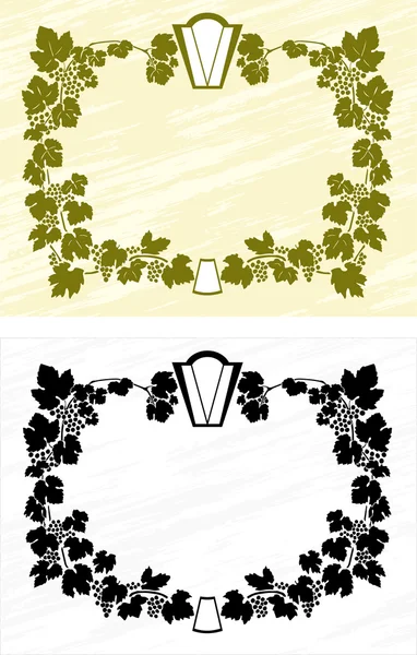 Vector - vignette de raisin — Image vectorielle