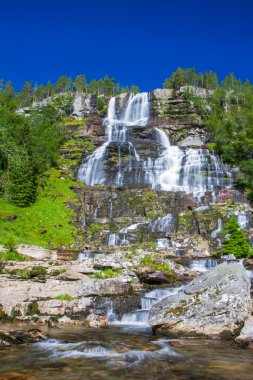 Tvindefossen waterfalls near Voss clipart