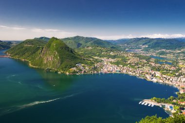 Lugano Gölü ve Monte San Salvatore