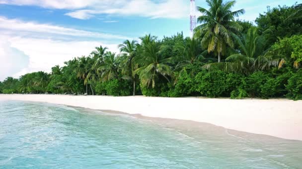 Pulau tropis dengan pantai berpasir — Stok Video