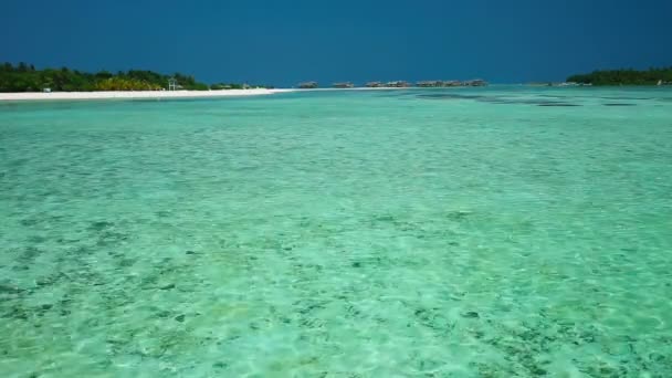 Hombre joven haciendo snorkel en isla tropical — Vídeos de Stock