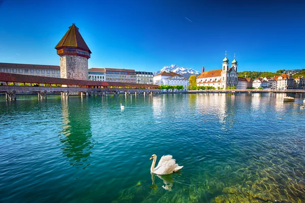 Historické městské centrum Lucern — Stock fotografie