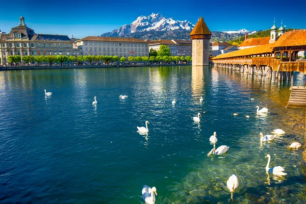 Historiska staden centrerar Luzern — Stockfoto