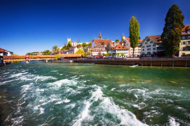 Spreuer köprü Luzern şehir merkezi