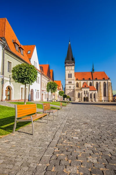 Stad centrum van Bardejov — Stockfoto