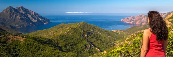 Vista del Golfe de Girolata — Foto de Stock