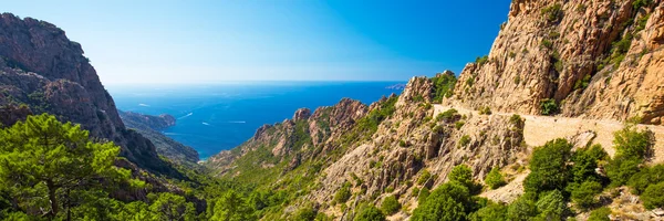 Panorama över Calanqes de Piana — Stockfoto