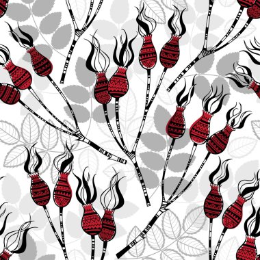 Köpek rose çilek ile Seamless Modeli