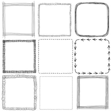 Elle çizilmiş kare kare kümesi