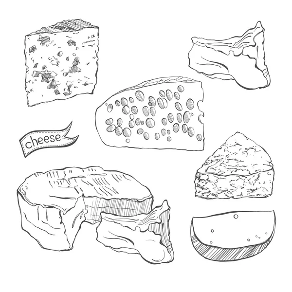 Elle çizilmiş peynir toplama