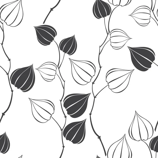 Tek renkli seamless modeli dalları physalis ile