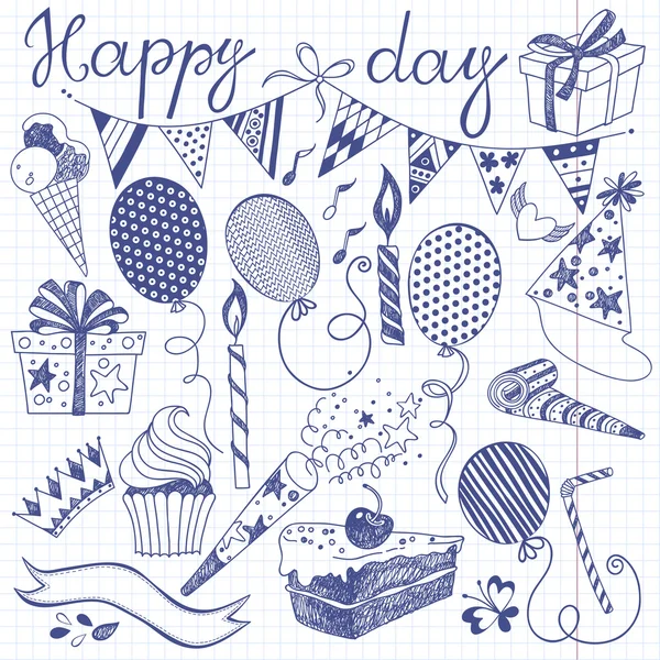 Happy day Ensemble festif — Image vectorielle