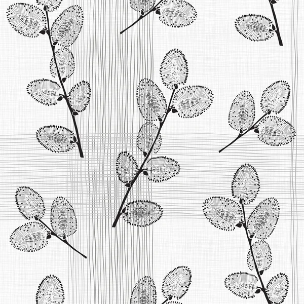 柳の枝とパターン — ストックベクタ