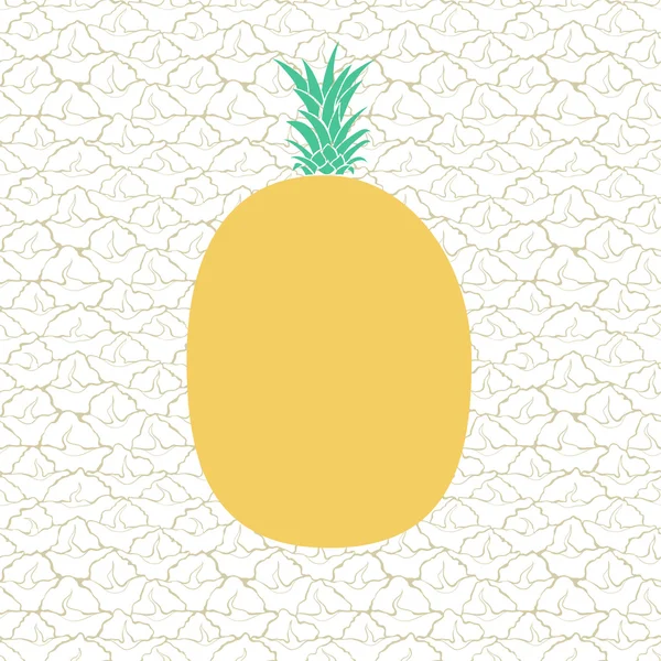 Silueta barevný ananasu a textury — Stockový vektor