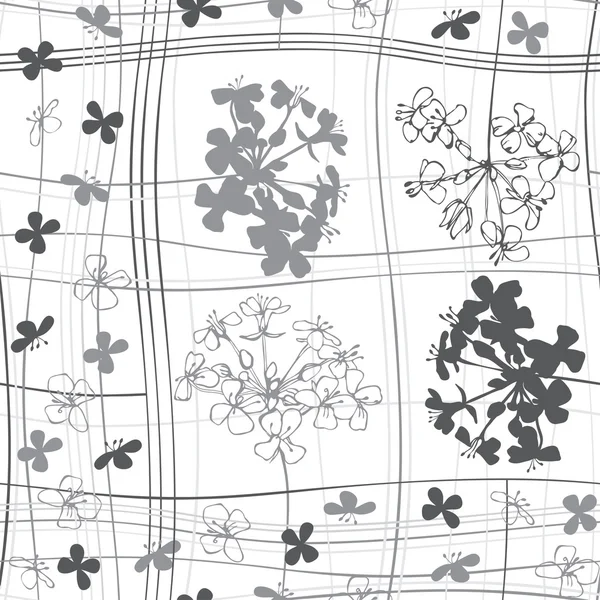 Bezszwowy wzór z abstrakcyjnymi kwiatami — Wektor stockowy