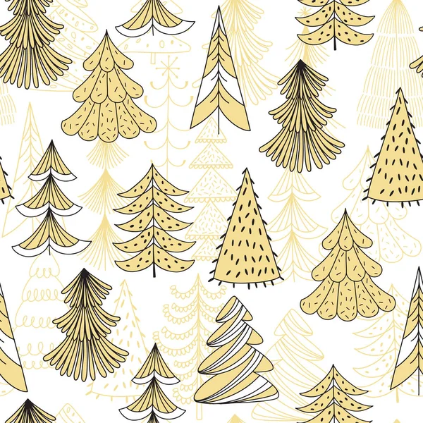 Fond Noël Nouvel Avec Sapins Arbres Noël Vectoriels Parfait Pour — Image vectorielle