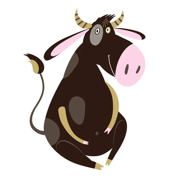 Sweet Littlebull Cartoon Character — Stock Vector