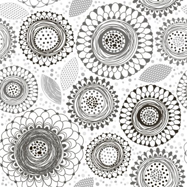 soyut çiçek deseni