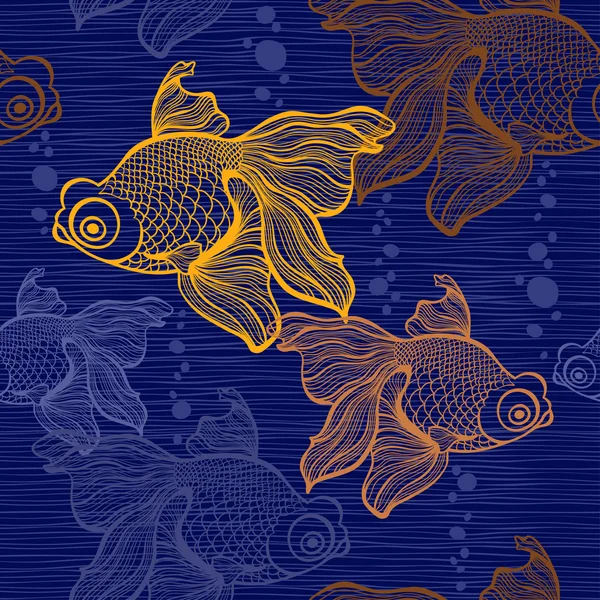 Goldfish pattern — Stock Vector