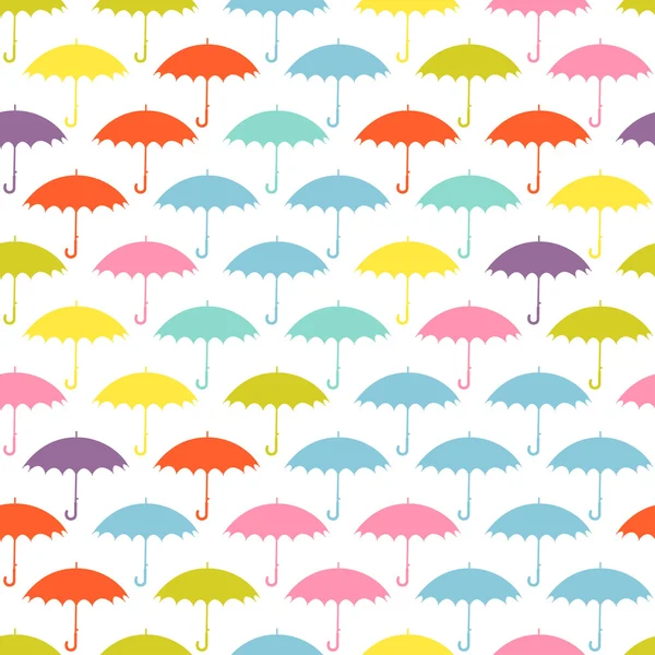 Colored umbrellas pattern — Stock Vector