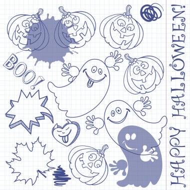 Cadılar Bayramı seti.