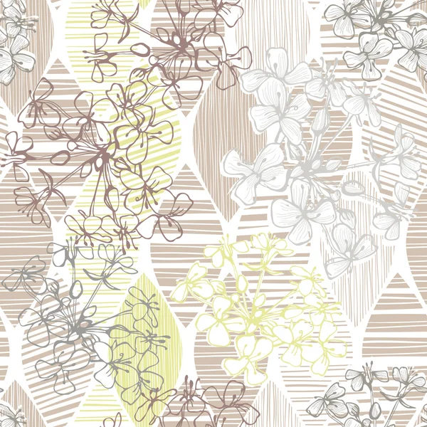 Motif sans couture de fleurs abstraites. — Image vectorielle