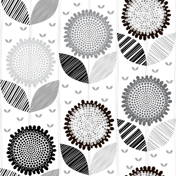 Pattern of abstract flowers. — Stock Vector