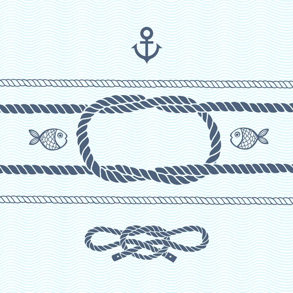 Морская карта с рамкой — стоковый вектор