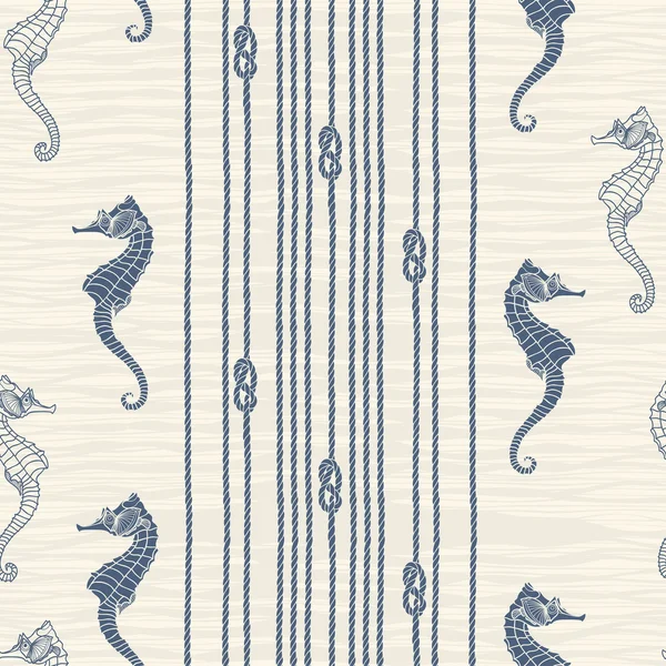 Naadloze patroon met mariene touw — Stockvector