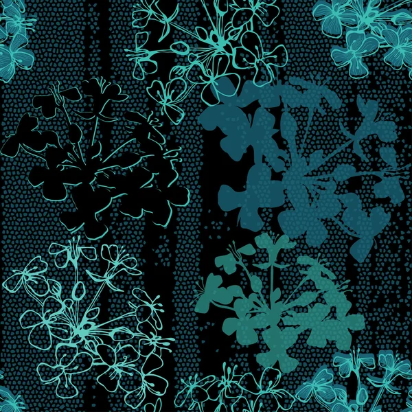 Motif sans couture de fleurs abstraites — Image vectorielle