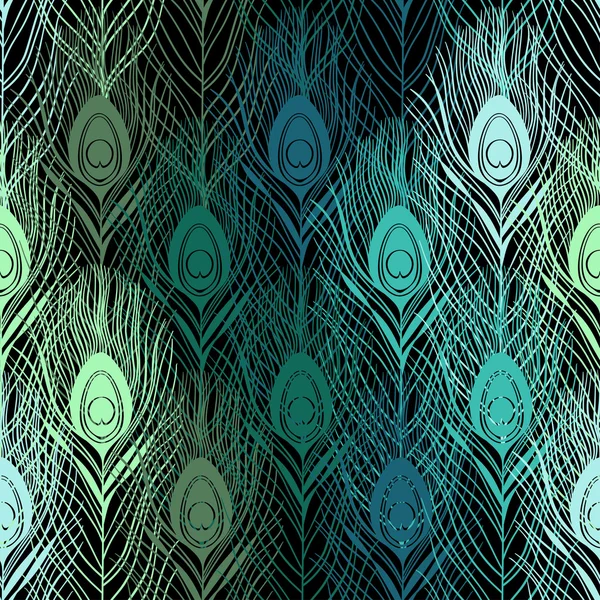 Seamless pattern with peacock feathers Royalty Free Stock Illustrations