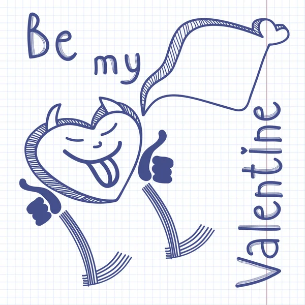 Essere il mio sketch di San Valentino — Vettoriale Stock