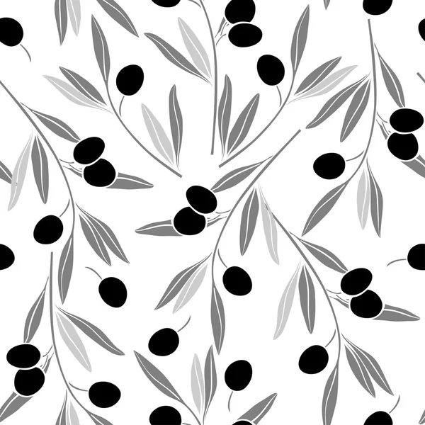オリーブの枝のパターン — ストックベクタ